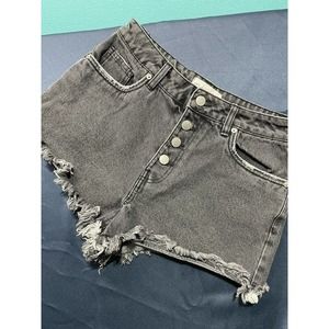 SWS Denim Jean Shorts High Rise Frayed Jeans Womens Size 5‎